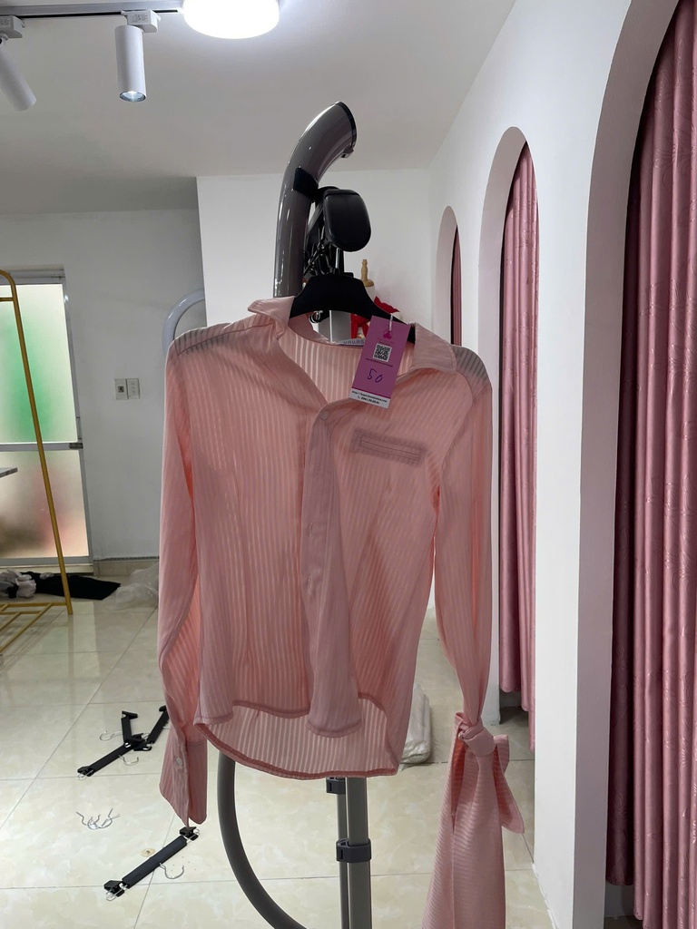 ÁO SOMI LỤA HỒNG 