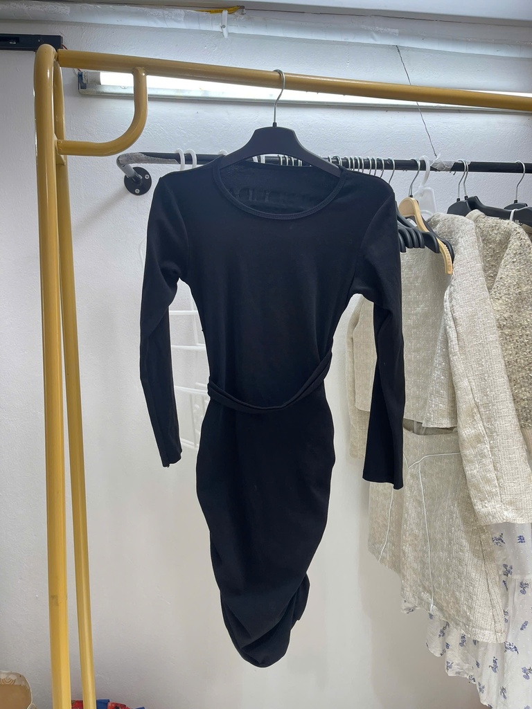 váy body đen dài