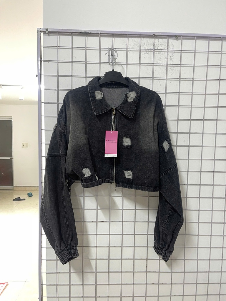 áo khoác bò đen crt 