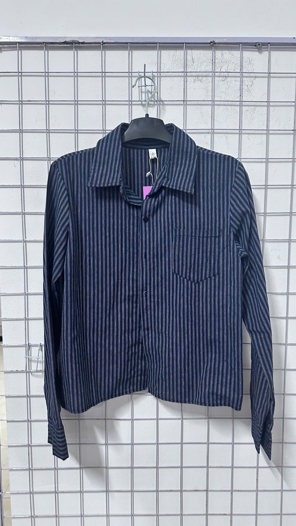 áo sơ mi kẻ xanh than