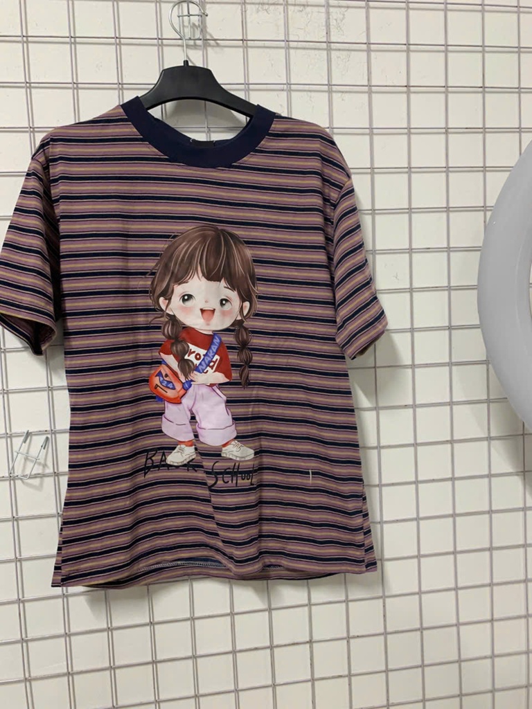 áo phông kẻ tím