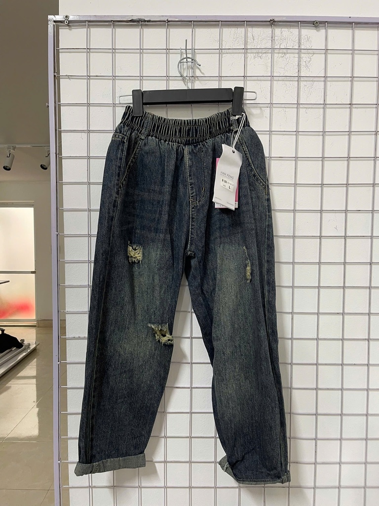 quần bedgy xanh rách 