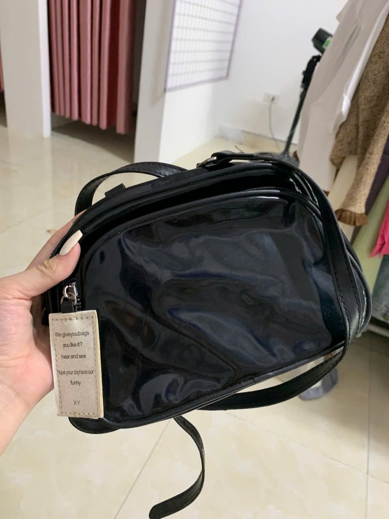 túi sách đen bóng 