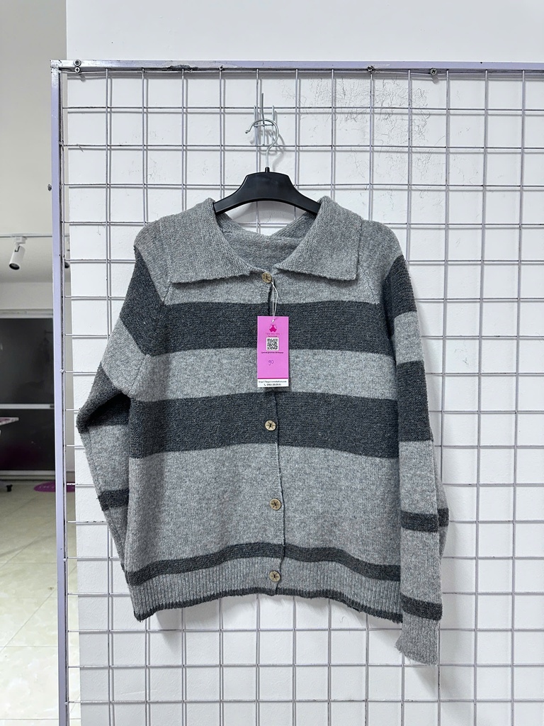 áo cdg xám cổ bẻ