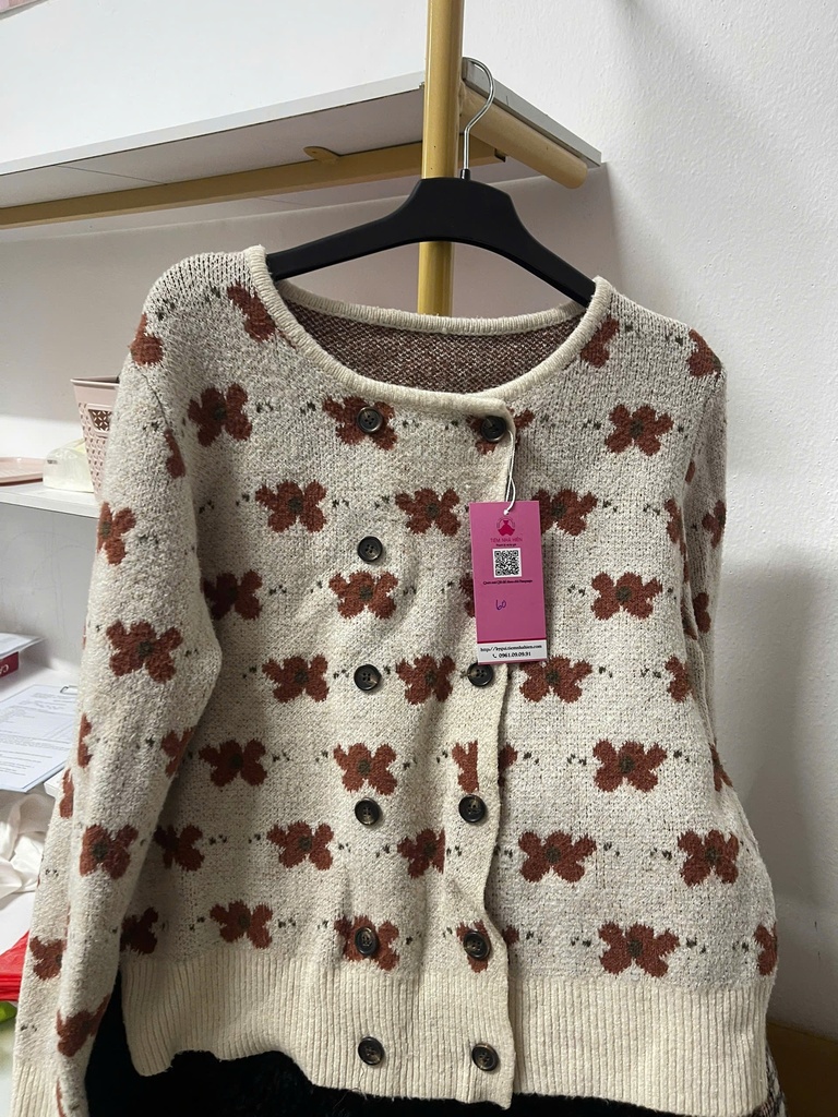 áo len crt be phối đỏ 