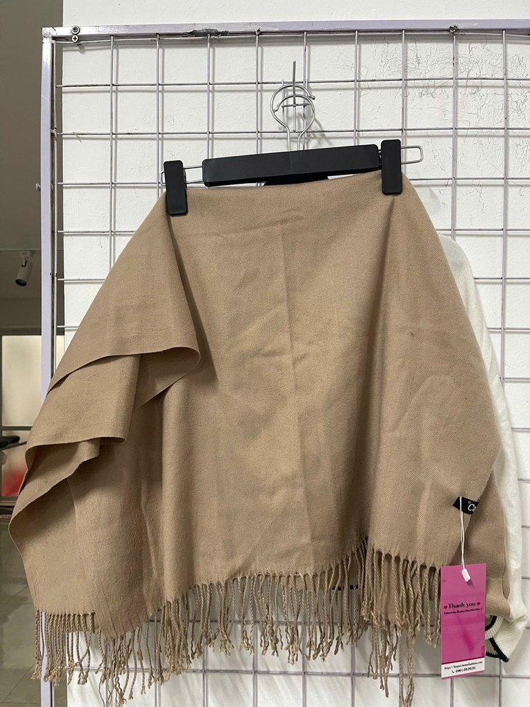 khăn choàng nâu nhạt 