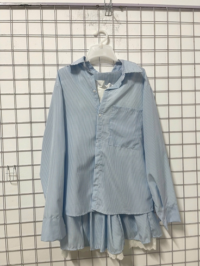 set kẻ xanh 3 chi tiết