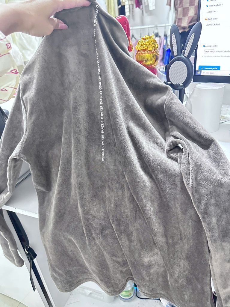 áo nỉ xám