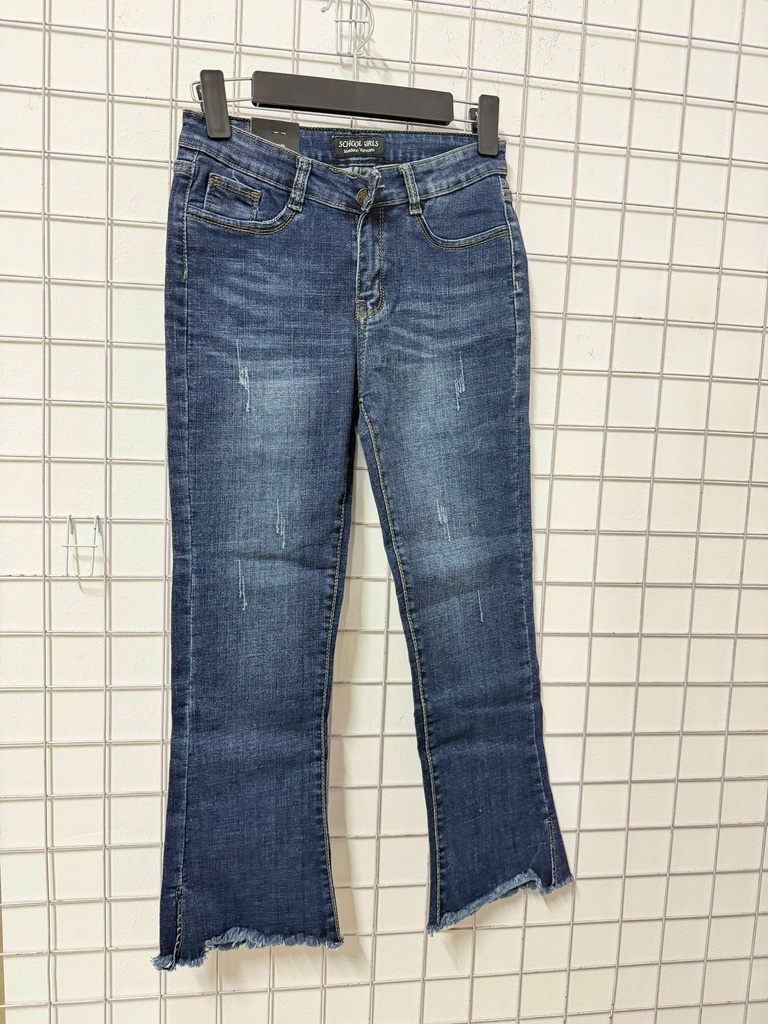 quần bò xanh ống loe 