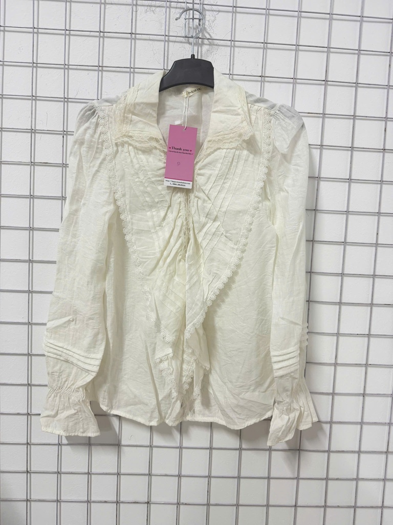 áo somi trắng ren 