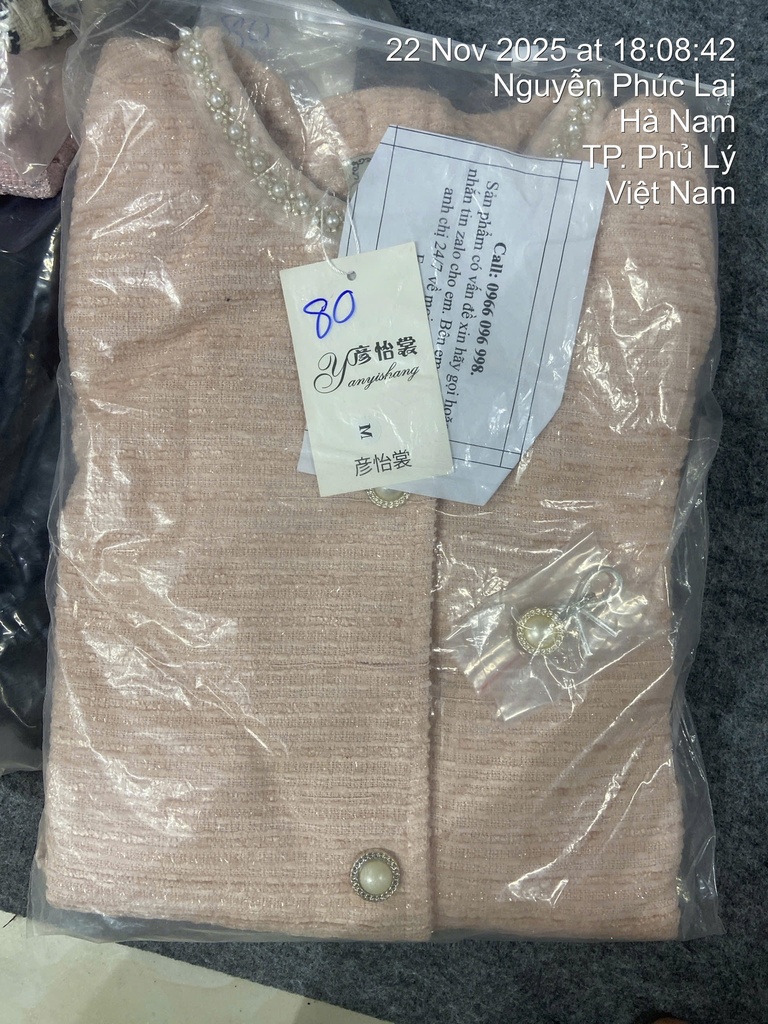 áo khoác dạ hồng 