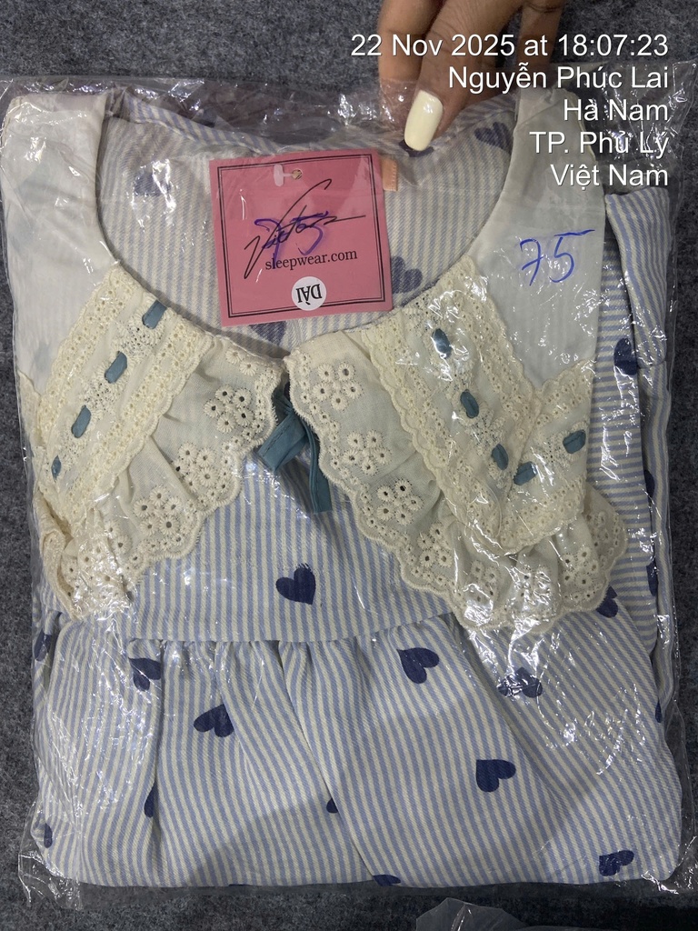 bộ ngủ xanh trái tim