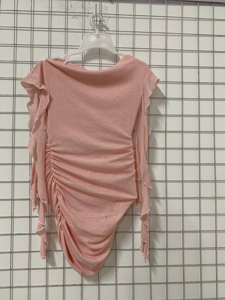 VÁY HỒNG TRỄ VAI