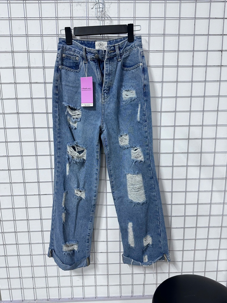 quần bò xanh rách