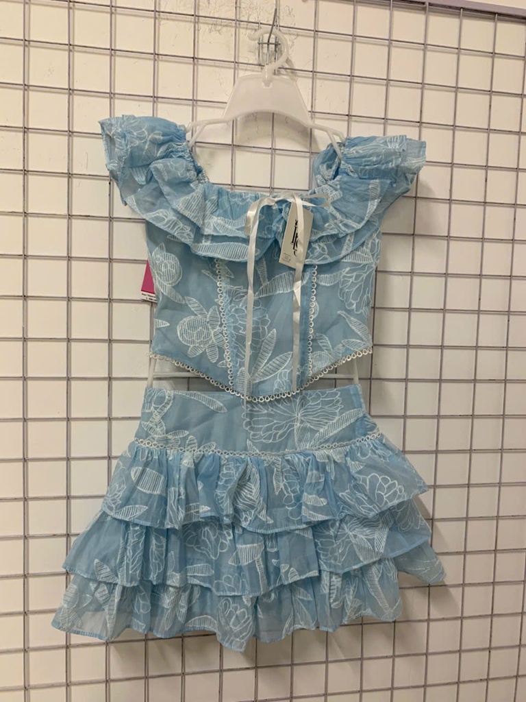 ÁT VÁY HOA XANH MAI