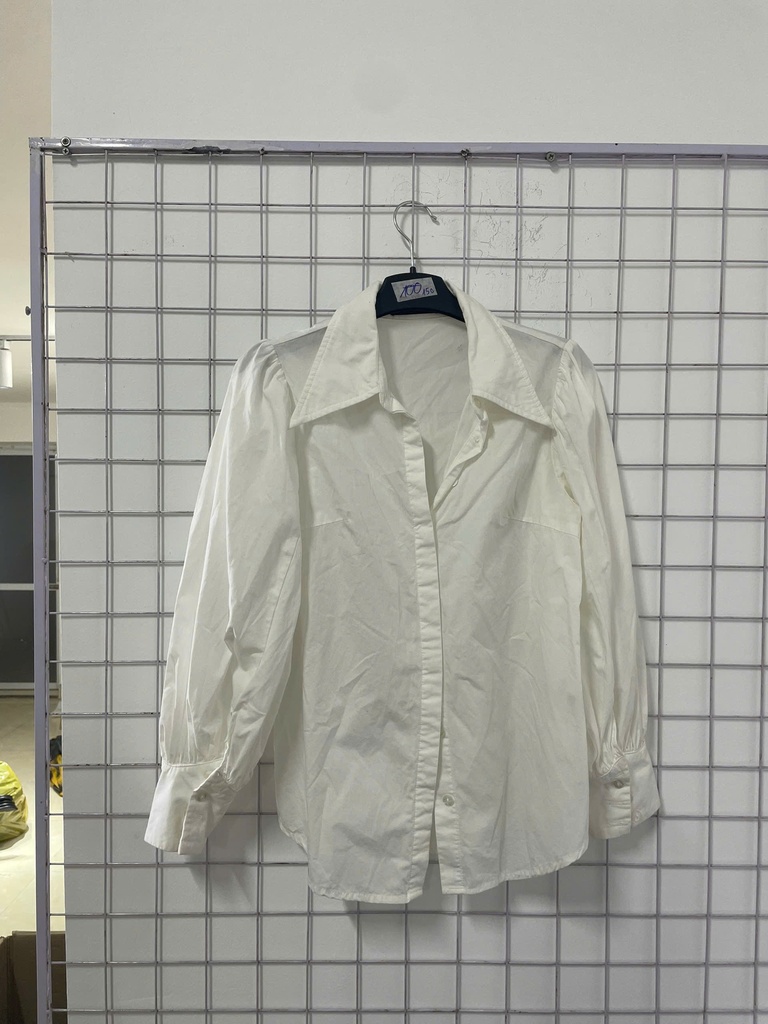 áo sơ mi trắng bo tay