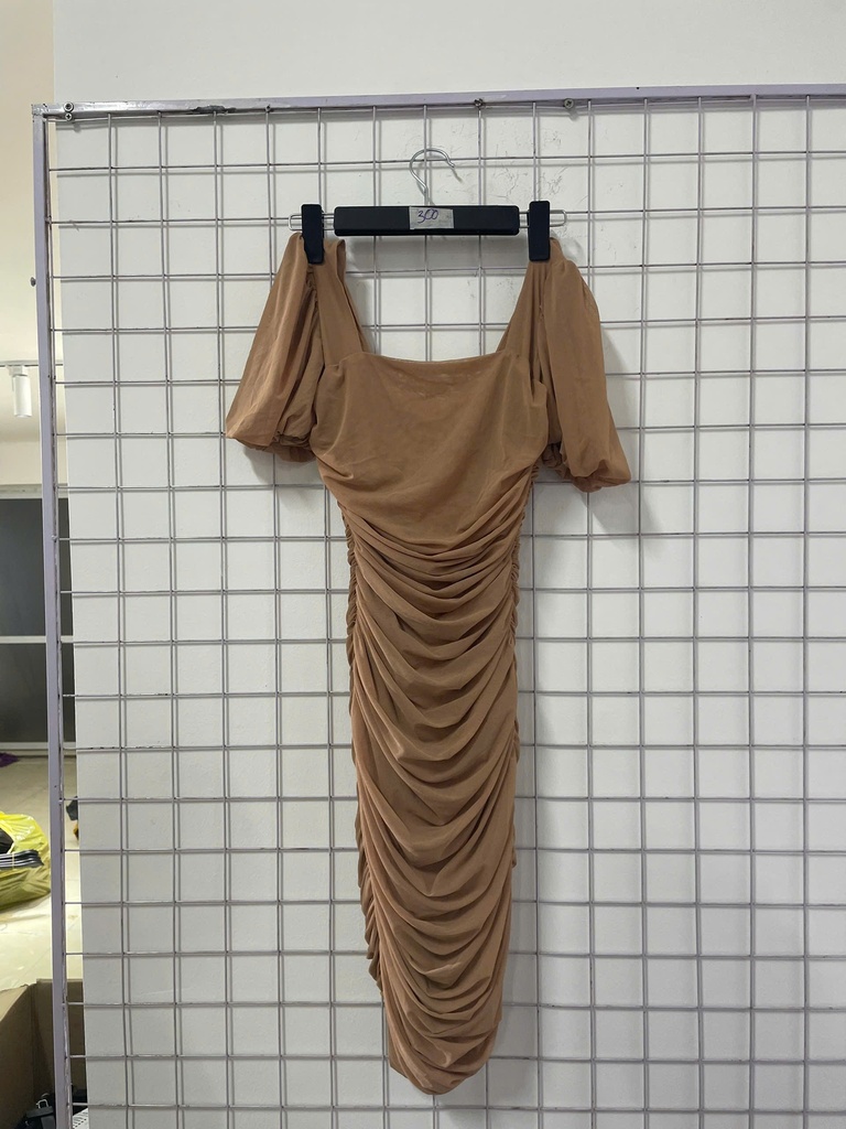 váy body nhún nâu