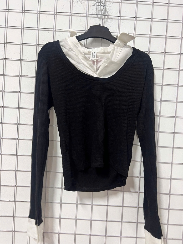 ÁO LOEN ĐEN CỔ SƠMI LINH