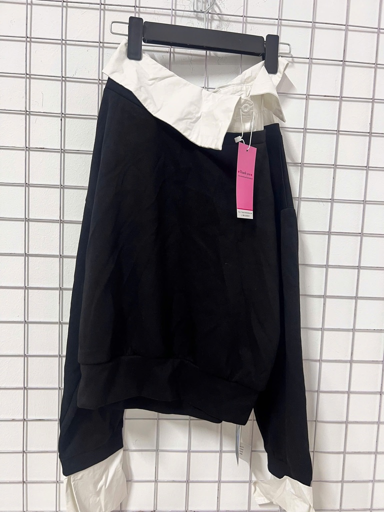 ÁO PHÔNG ĐEN CỔ SƠMI LINH