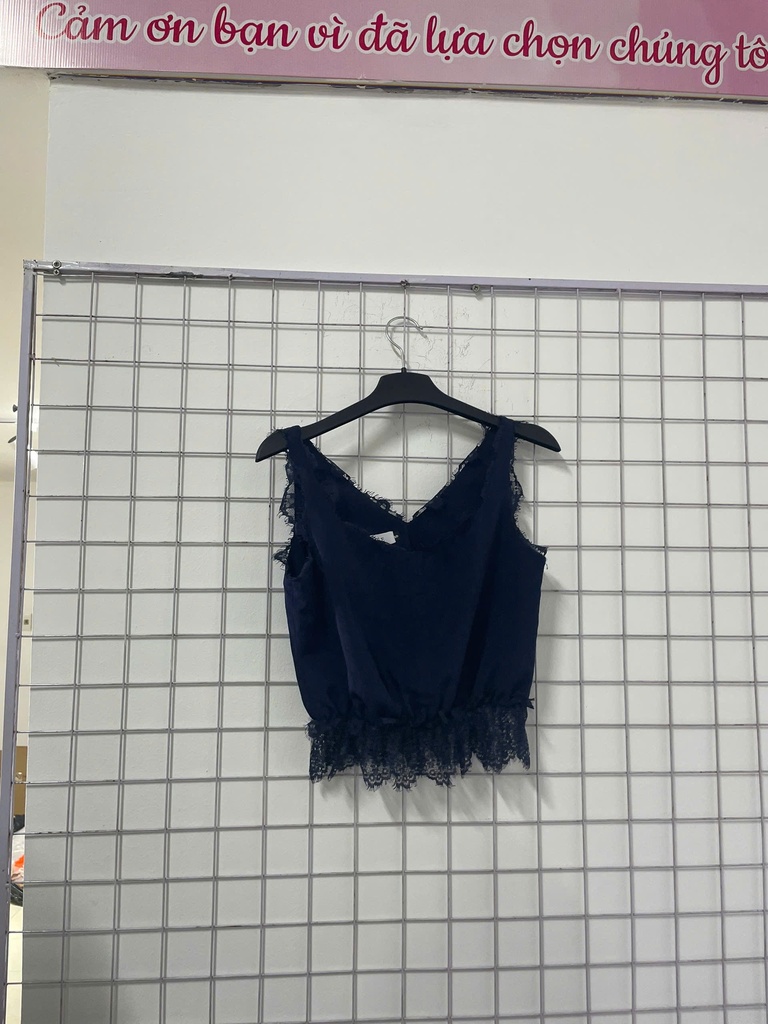 áo 2 dây ren xanh than