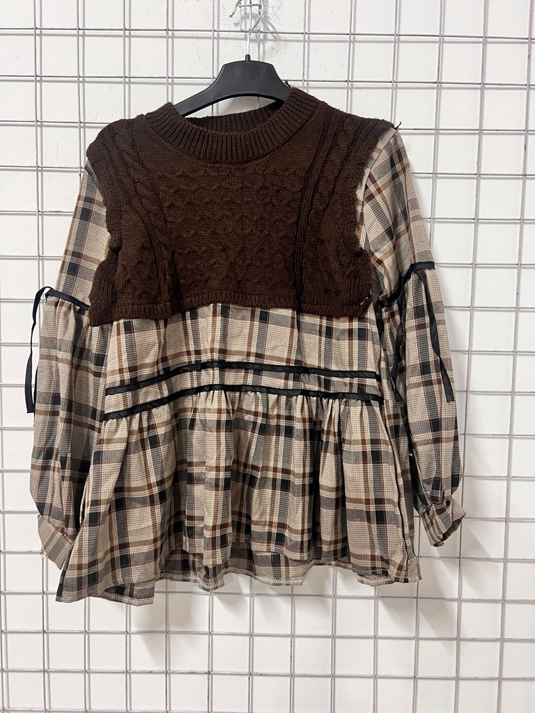 ÁO LEN PHỐI SƠMI KẺ LINH