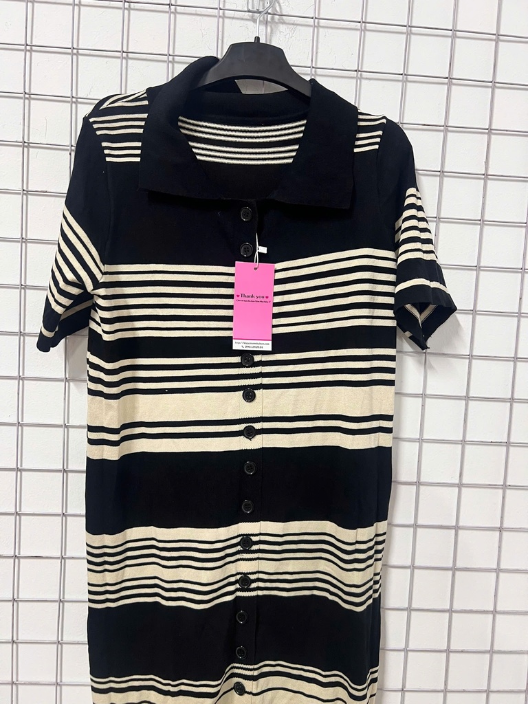 VÁY KẺ ĐEN TRẮNG LINH