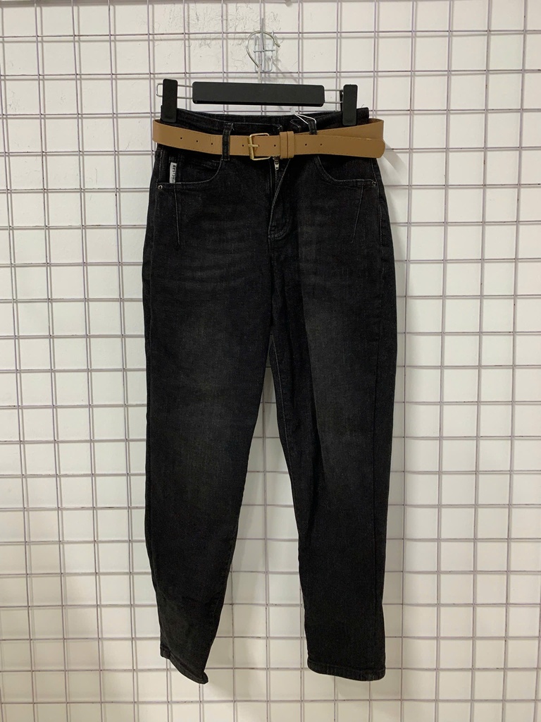 Quần Bò Đen T.Lưng nâu T.Linh