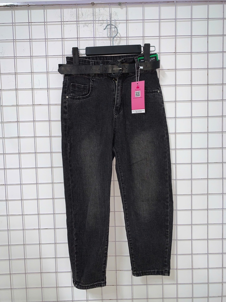 Quần Bò Đen T.Lưng Đen Tròn T.Linh