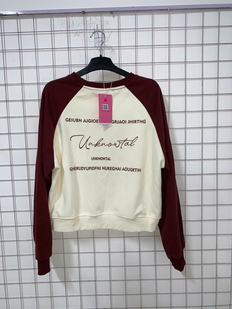 Áo nỉ đỏ trắng Unknow T.Linh