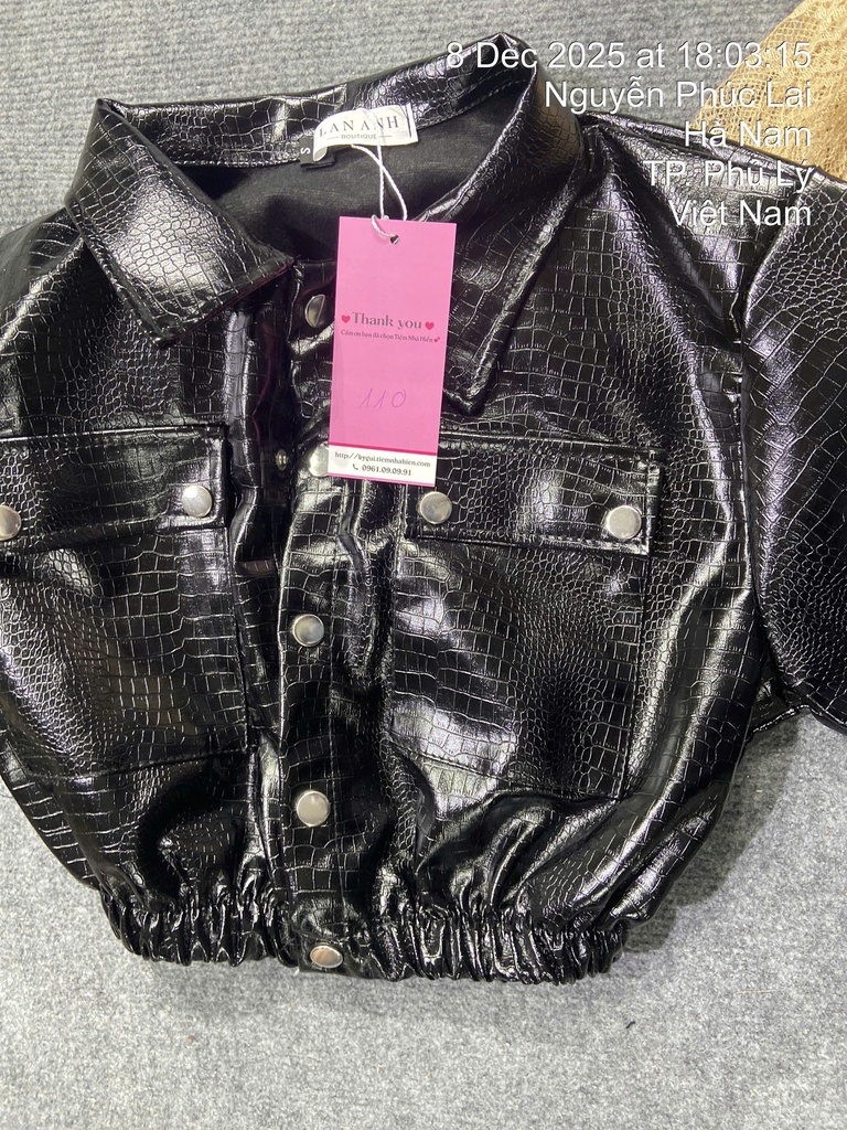 ÁO DA BÓNG ĐEN THUY