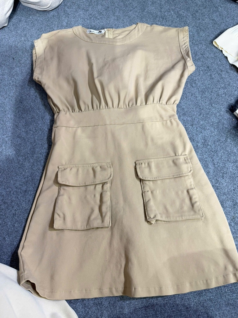 Váy Liền nâu sát nách VTrinh 