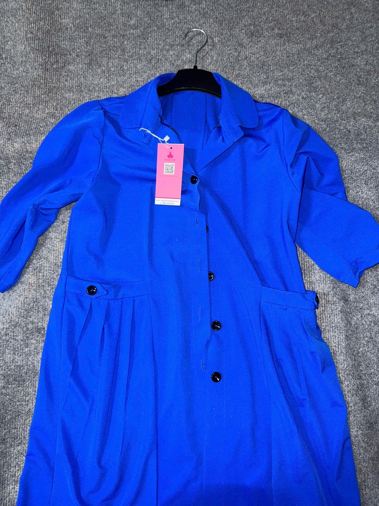 Áo váy xanh cài cúc NTPTHAO