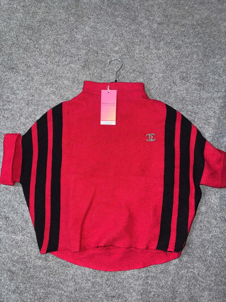 Áo cánh dơi đỏ đen sọc NTPTHAO