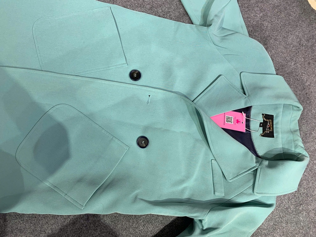 ÁO KHOÁC DẠ XANH DƯƠNG ĐÔI CÚC HHIEN