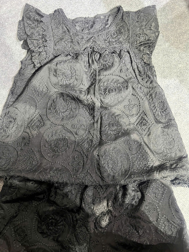 BỘ CỘC TAY ĐEN REN TRANG