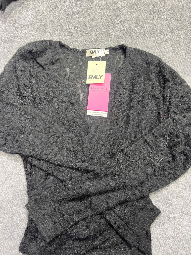 ÁO LEN ĐEN CỔ V THUY