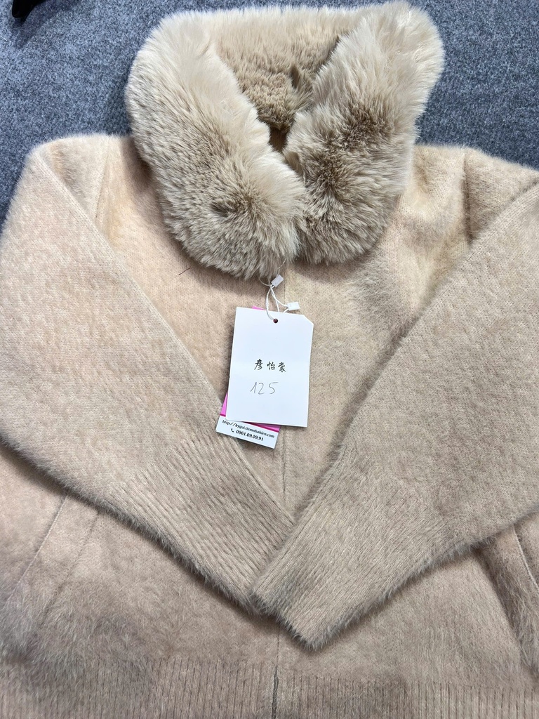 ÁO LEN KHÓA LÔNG THỎ THUY