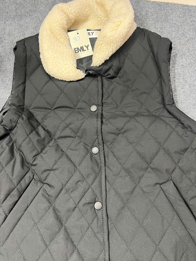 ÁO PHAO ĐEN CỔ LÔNG CỪU EMLY THUYII