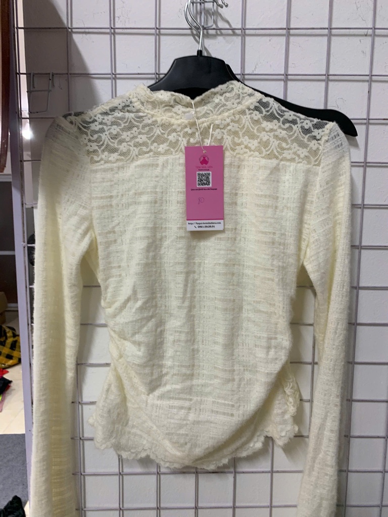 ÁO LEN MỎNG KEM SỮA REN VAI NTMTHUY