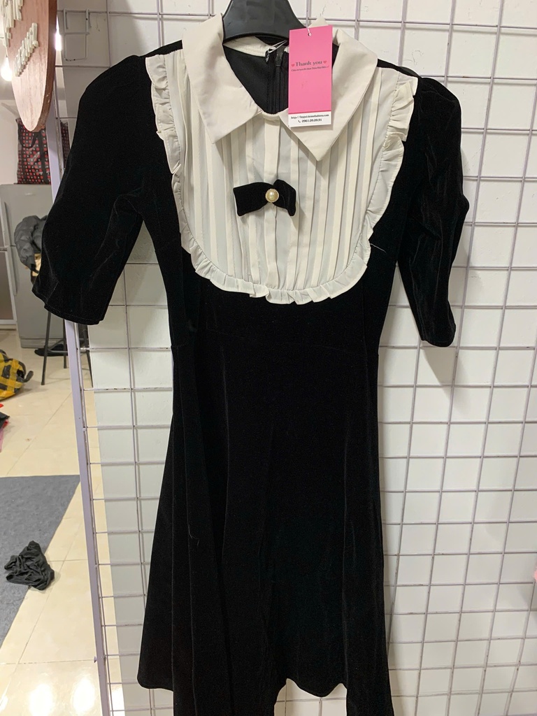 VÁY DẠ ĐEN NƠ NGỌC CỔ NTMTHUY