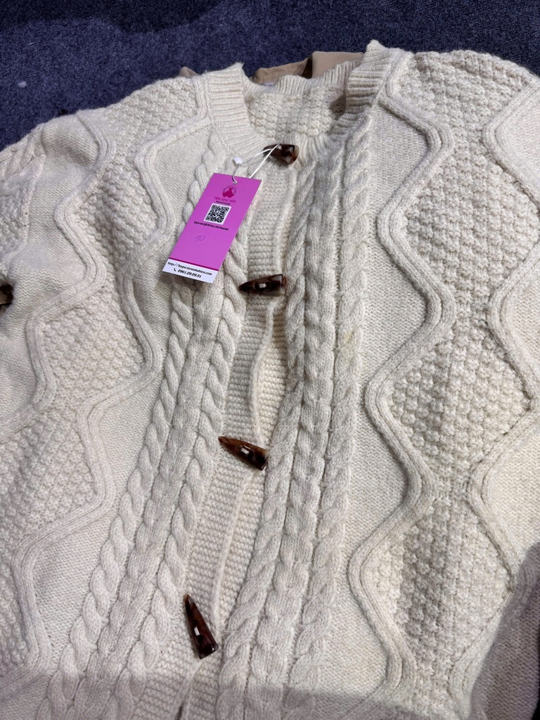 ÁO LEN THỤNG CÀI CÚC ĐÁ NNBICH