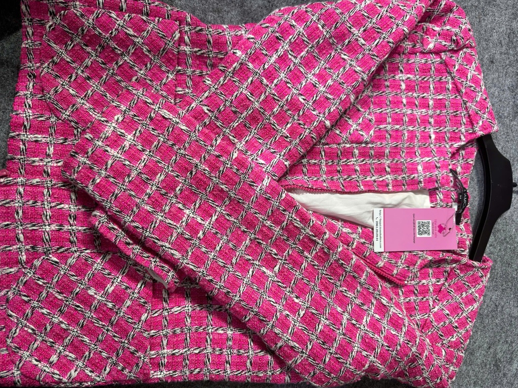 ÁO DẠ NGÁN HỒNG KẺ LINH85