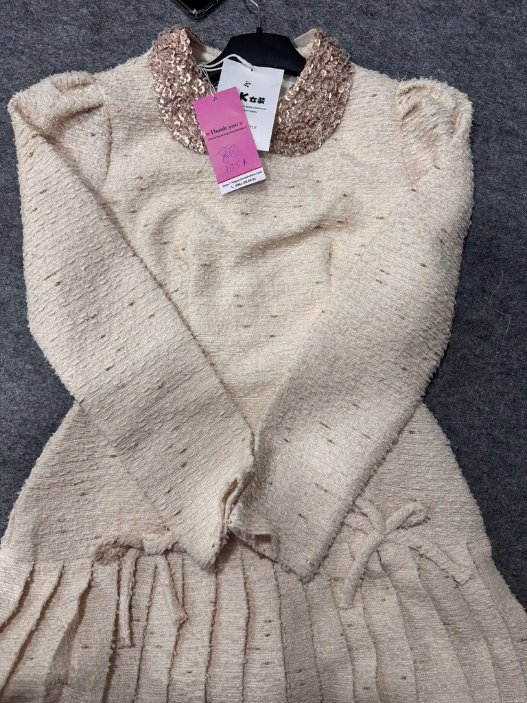 VÁY DẠ KEM CỔ ĐÁ NDUNG