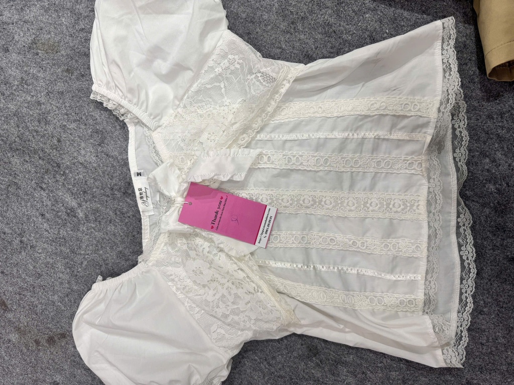 ÁO REN TRẮNG NBICH