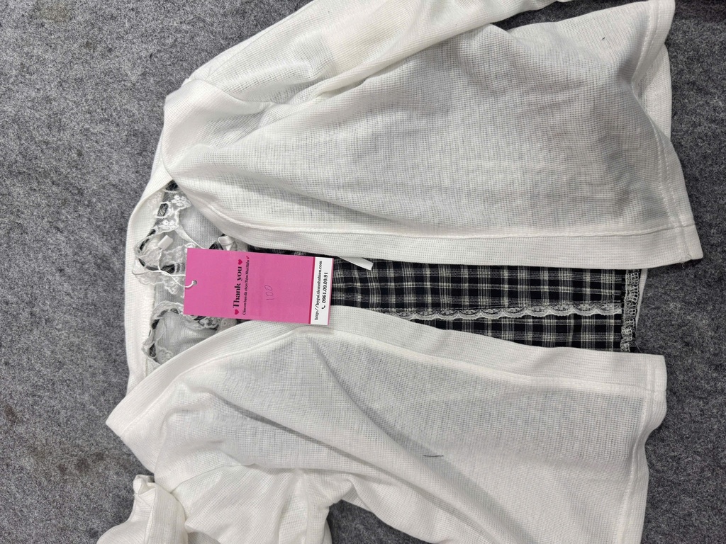 ÁO 2 DÂY KẺ KÈM ÁO KHOÁC NGOÀI NBICH