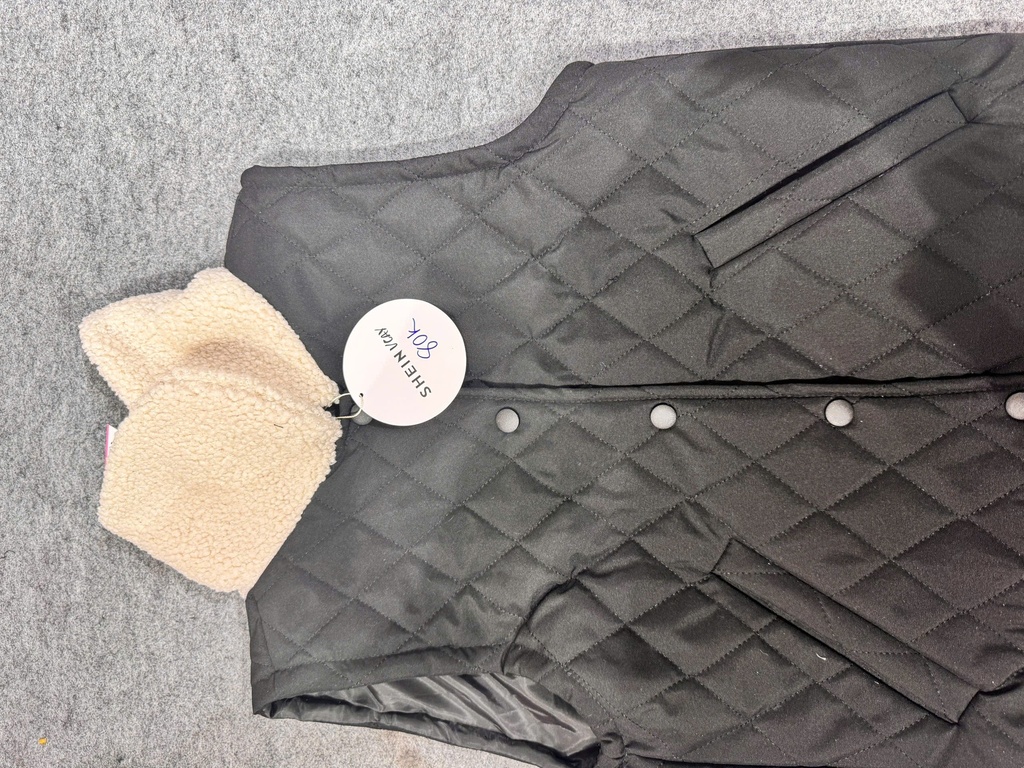 ÁO KHOÁC ĐEN GILE CỔ LÔNG THUYIII