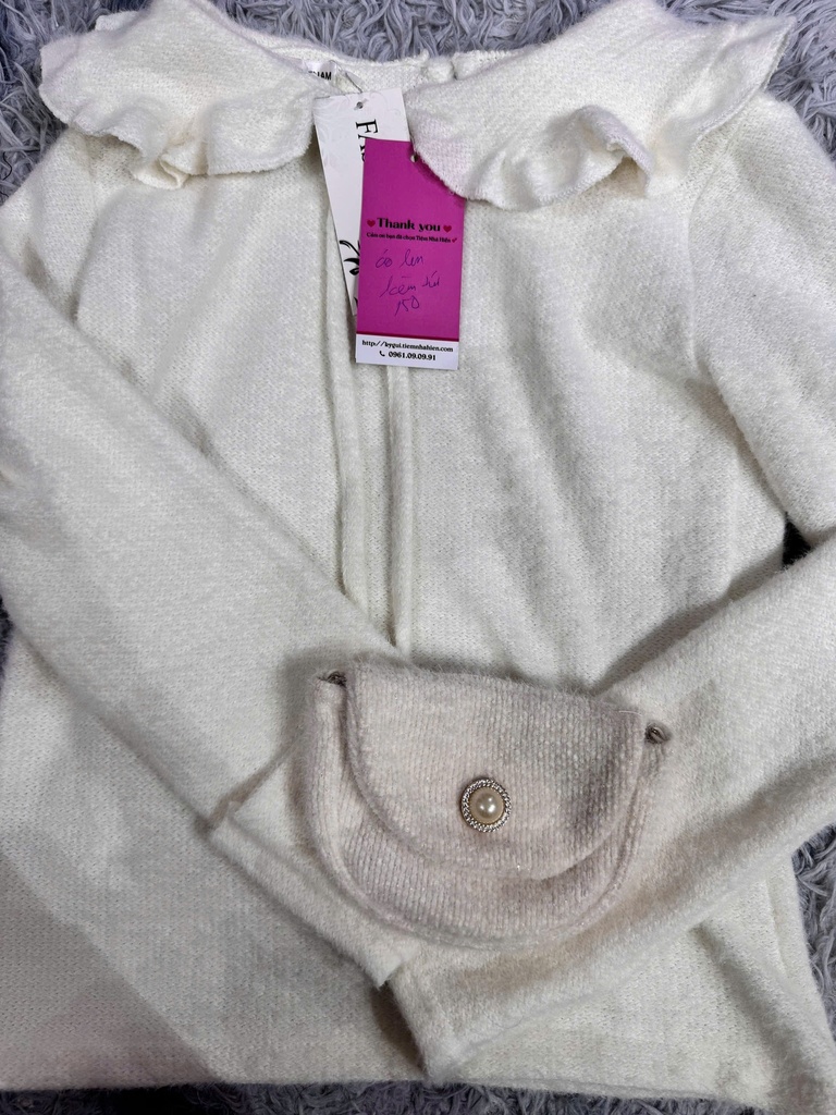 ÁO LEN TRẮNG KÈM TÚI QANH265