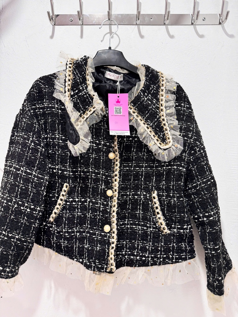 ÁO DẠ ĐEN KẺ HIEN