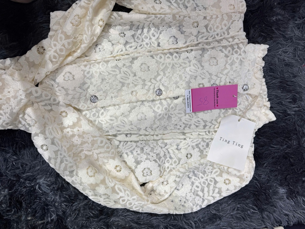 ÁO SƠMI REN HOA NHÍ THUY PASS