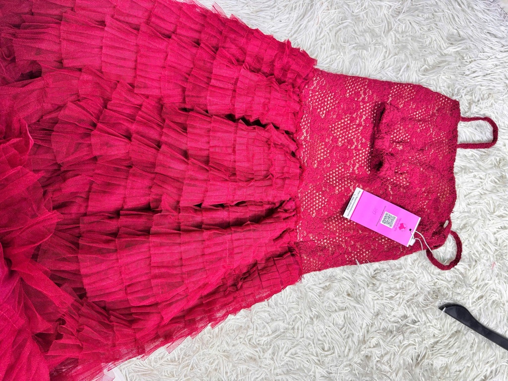 VÁY REN ĐỎ TẦNG THAO